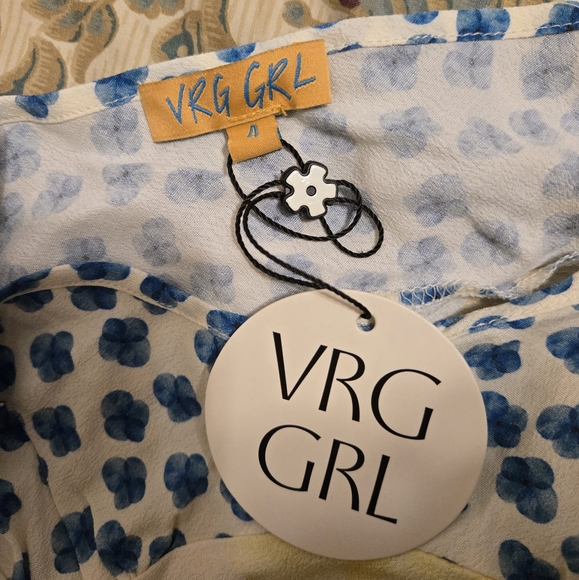 VRG GRL Love Language Bias Cut mini Dress Floral - Picture 7 of 9